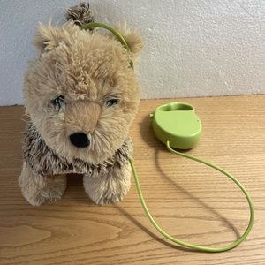 Walmart Yorkshire Terrier Yorkie Dog Walks Barks Green Leash Remote Control Rare